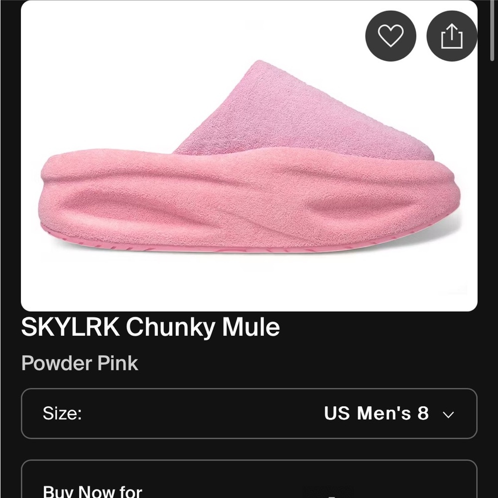 SKYLRK Chunky Mule powder pink